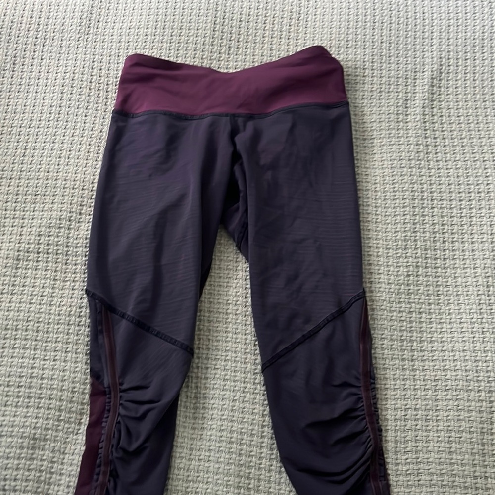 Purple Lululemon Striped Capris | Size 4